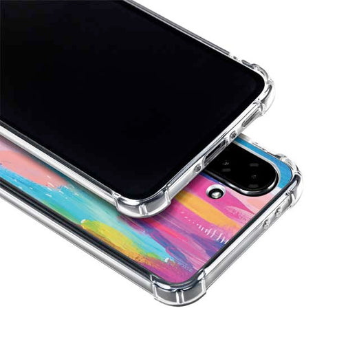 Pink Sparkle Brush Stroke by Etta Vee Galaxy A36 5G Clear Case